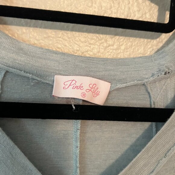 Pink Lily Blue Swing 'Here We Are' V-Neck Knit Tank - Picture 7 of 8